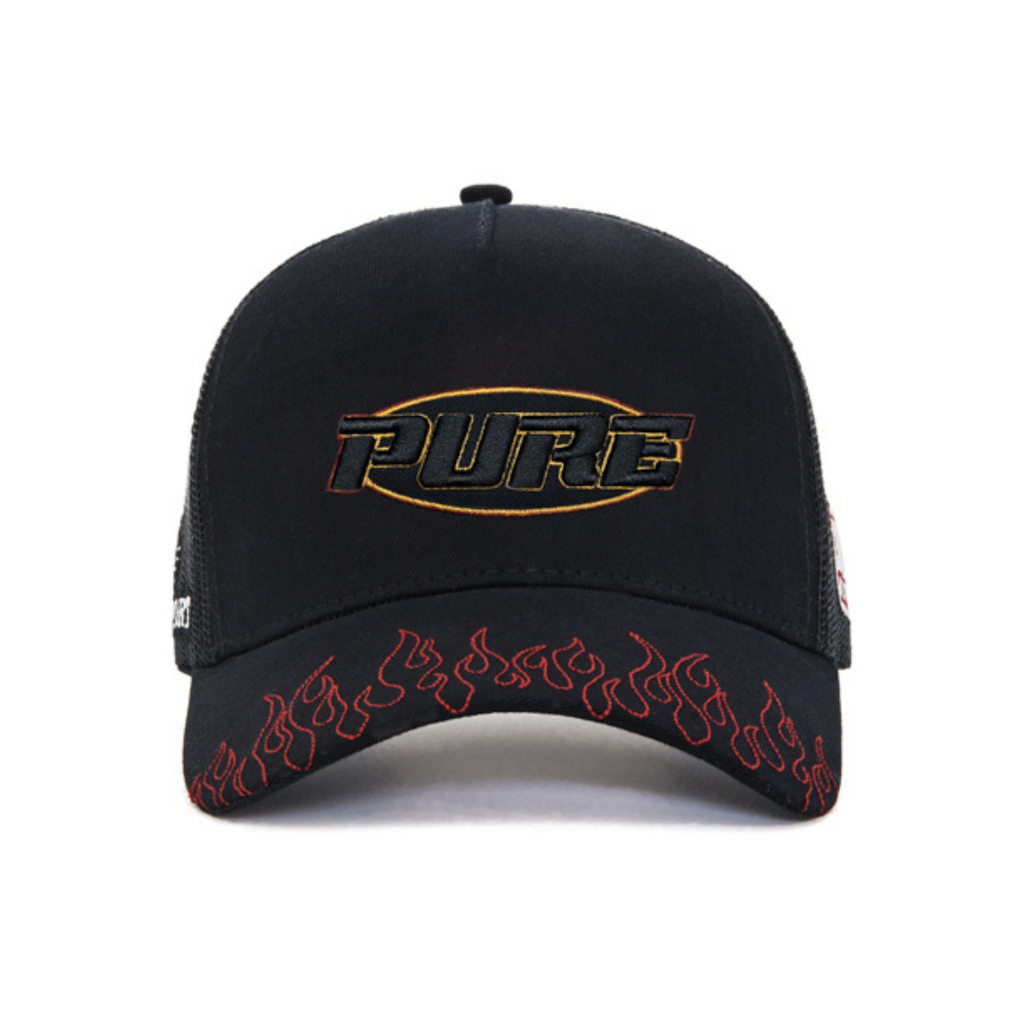 Motorsport Flames Trucker Black