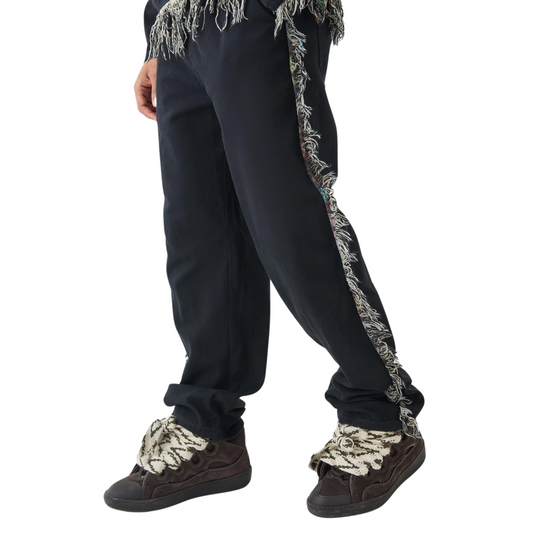 Tapestry Baggy Pants Black