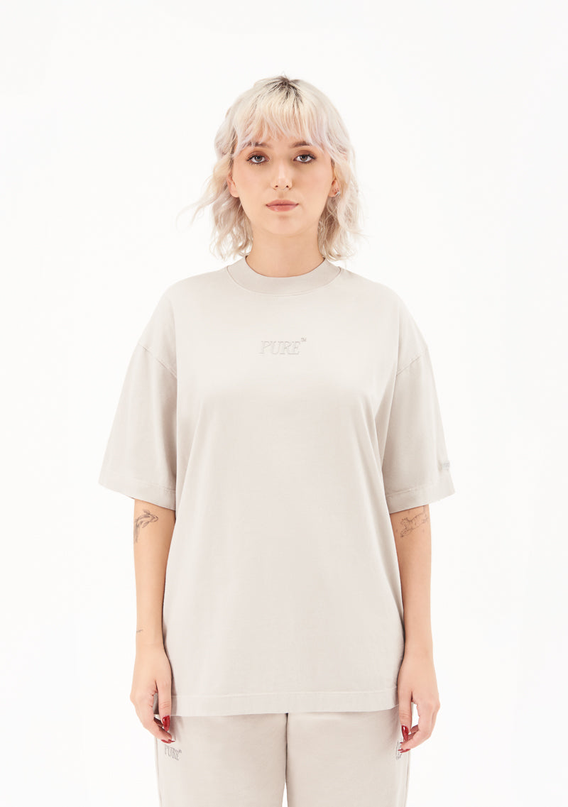 Taupe Logo tee